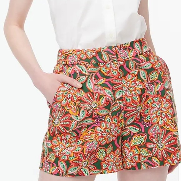 J. Crew Factory Pleated Short with Elastic Waist - Picture 1 of 6